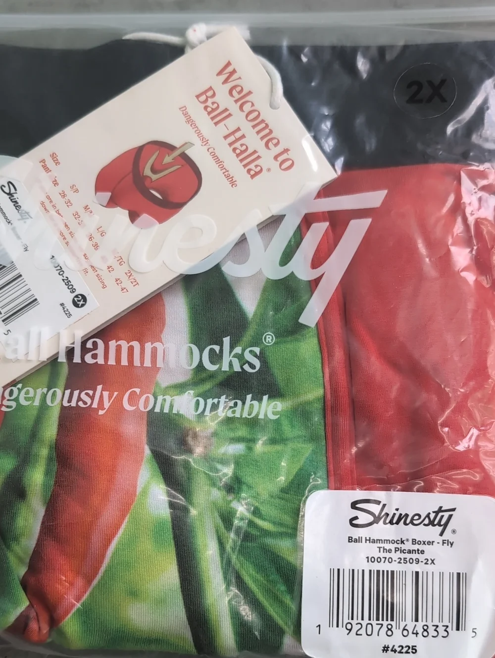 Shinesty The Picante - Chili Pepper Ball Hammock® Pouch Underwear w/ Fly- 2X